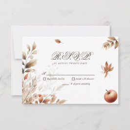 Autumn Harvest Wedding RSVP Botanisch antwoord