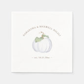 Autumn Harvest White Pumpkin Servet (Voorkant)