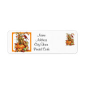 Autumn Harvest White Return Address Labels (Voorkant)