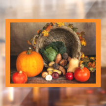 Autumn Harvest Window Cling