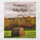 Autumn Harvest Wine Label Wijn Etiket (Enkel label)