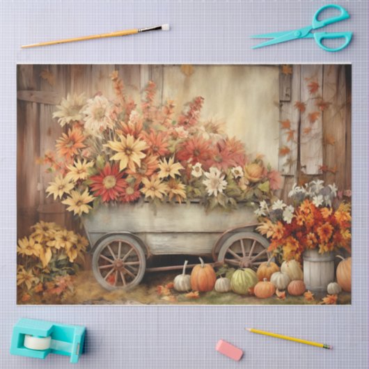 Autumn Harvest Winkelwagen Tissuepapier (Craft)