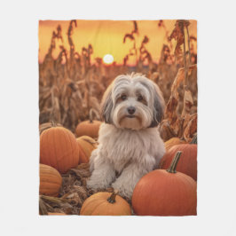 Autumn Havanese Fleece Deken