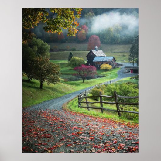 Autumn Haven Roadscape Poster (Voorkant)
