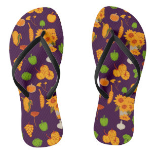 Autumn Healthy Harvest Veggie en Fruit Teenslippers
