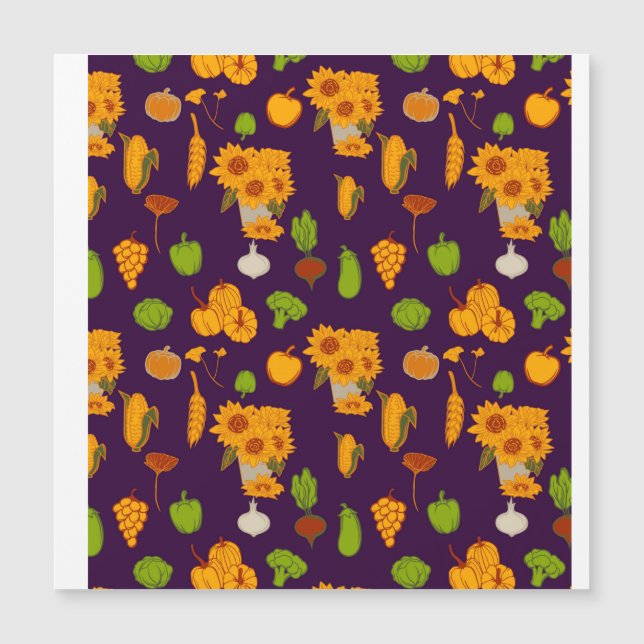 Autumn Healthy Harvest Veggie en Fruits Throw Pi (Voorkant)