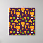 Autumn Healthy Harvest Veggie en Fruits Throw Pi Canvas Afdruk (Voorkant)