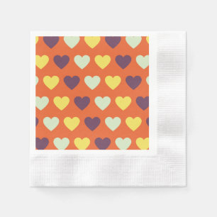 Autumn Hearts Beverage Napkins Servet