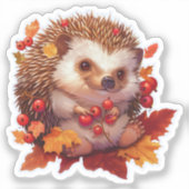 Autumn Hedgehog Adventure 2 Sticker (Voorkant)