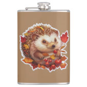 Autumn Hedgehog Adventure Heupfles (Voorkant)