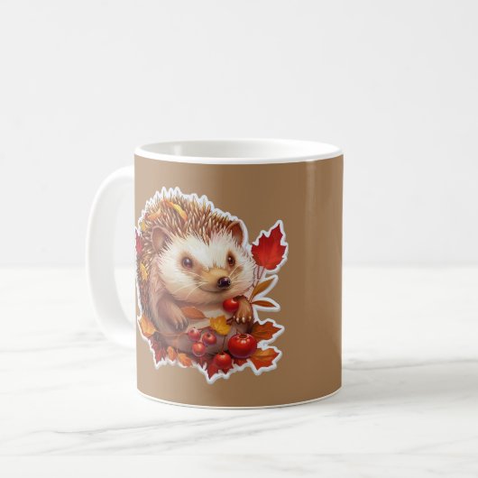 Autumn Hedgehog Adventure Koffiemok (Voorkant links)