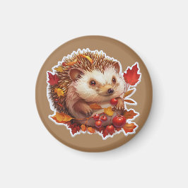 Autumn Hedgehog Adventure Magneet