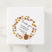 Autumn Hedgehog-Baby shower Bedankjes Labels (In situ)