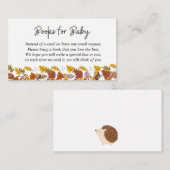 Autumn Hedgehog Baby shower Boekaanvraag Informatiekaartje (Voorkant / Achterkant)