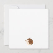 Autumn Hedgehog Baby shower Invitation Bedankkaart (Achterkant)