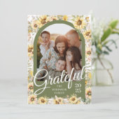 Autumn Herfst Arch Earth Tones Dankbare Thanksgivi Feestdagenkaart (Staand voorkant)