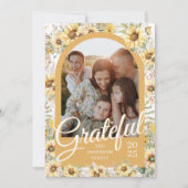 Autumn Herfst Arch Waterverf Dankbare Thanksgiving Feestdagenkaart (Voorkant)