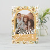 Autumn Herfst Arch Waterverf Dankbare Thanksgiving Feestdagenkaart (Staand voorkant)