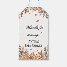 Autumn Herfst Baby shower Favor Tags Cadeaulabel