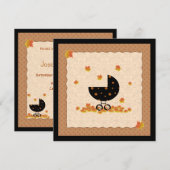 Autumn Herfst Baby shower nodigt uit tot genderneu Kaart (Voorkant / Achterkant)
