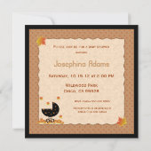 Autumn Herfst Baby shower nodigt uit tot genderneu Kaart (Achterkant)