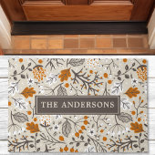 Autumn Herfst Berries verlaat filialen gepersonali Deurmat