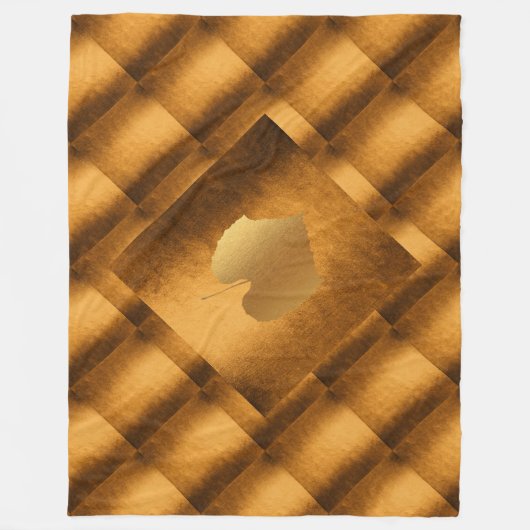 Autumn Herfst Cooper verlaat geometrisch Fleece Deken (Voorkant)