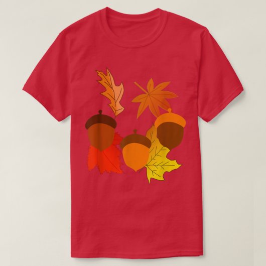 Autumn Herfst corns and Leaves T-shirt (Design voorkant)