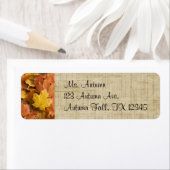 Autumn Herfst Golden Leaves retouradreslabels Etiket (Insitu)