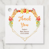 Autumn Herfst Harvest Baby shower Dank u Bedankjes Labels (Voorkant)