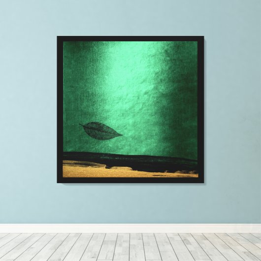 Autumn Herfst Impressions Gold Black Painting Canvas Afdruk (Insitu (Houten vloer))