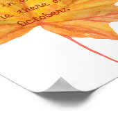 Autumn Herfst Leaf Quote Poster (Hoek)