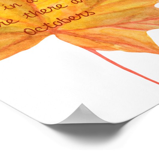 Autumn Herfst Leaf Quote Poster (Hoek)