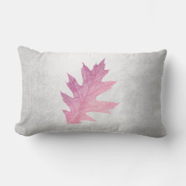 Autumn Herfst Leave Maple Pink Silver Kussen