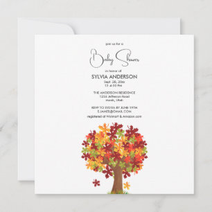 Autumn Herfst Maple Tree Baby shower