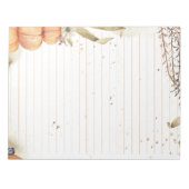 Autumn / Herfst met pompoenen en bladeren, bekleed Notitieblok (Voorkant)