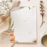 Autumn / Herfst met pompoenen en bladeren, bekleed Notitieblok<br><div class="desc">Autumn / Herfst met pompoenen en met bladeren bekleed Blocnote. Evenwichtspapier in een overeenkomstige oranje kleur.</div>