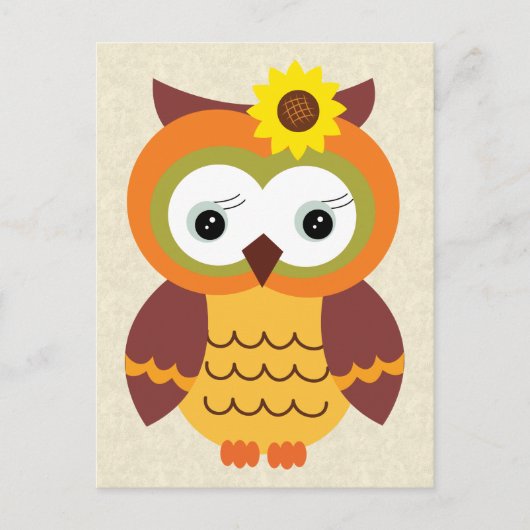 Autumn Herfst Owl Briefkaart (Voorkant)