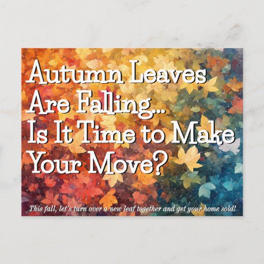 Autumn Herfst Real Estate Marketing Briefkaart (Voorkant)