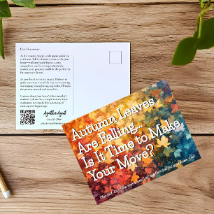 Autumn Herfst Real Estate Marketing Briefkaart