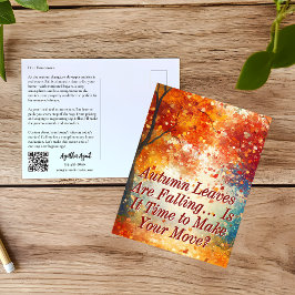 Autumn Herfst Real Estate Marketing Briefkaart