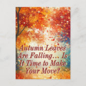 Autumn Herfst Real Estate Marketing Briefkaart (Voorkant)