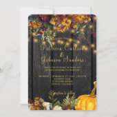 Autumn herfst rustige houtflorale bruiloft kaart (Voorkant)