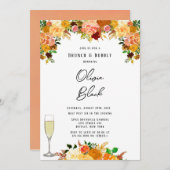 Autumn Herfst Spice Peony Brunch en Bubble Kaart (Voorkant / Achterkant)