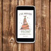 Autumn Herfst-thema Moving New Address Aankondiging