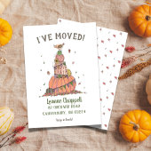 Autumn Herfst-thema Moving New Address Aankondiging