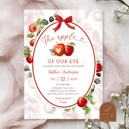 Autumn Herfst Toile Apple Baby shower Kaart