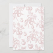 Autumn Herfst Toile Apple Baby shower Kaart (Achterkant)