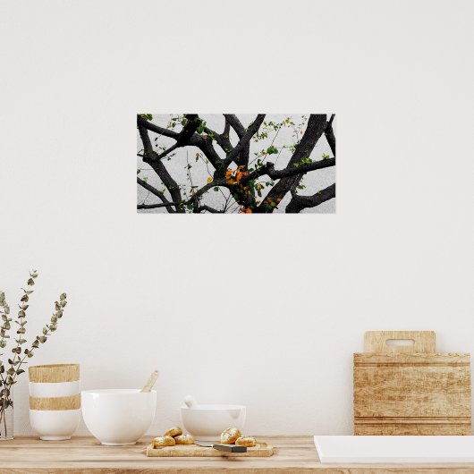 Autumn Herfst Tree Branches Poster (Keuken)