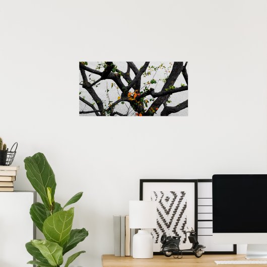 Autumn Herfst Tree Branches Poster (Thuiskantoor)